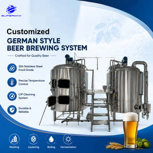 Machine <span class=keywords><strong>de</strong></span> brassage <span class=keywords><strong>de</strong></span> bière pression automatique contrôlée par PLC 1000L/2000L avec pompe et moteur, composants essentiels pour micro-brasseries et hôtels - Product Image 1