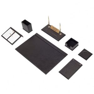 9-Piece Luxury PU Leather <b>Desk</b> Set Office Organizer & Accessories with <b>Desk</b> <b>Pad</b> & Name Tag in Mesh Style - Product Image 1
