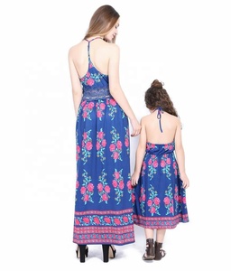2019 las nuevas mujeres floral impreso familia juego vestido <span class=keywords><strong>de</strong></span> mamá y me trajes vestidos <span class=keywords><strong>de</strong></span> la hija <span class=keywords><strong>de</strong></span> madre - Product Image 3