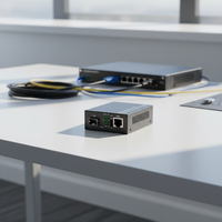 Convertidor de Medios Ópticos de Fibra Mini GXCOM ES2500-1G-1F 2.5G con 1 Puerto de Fibra, OEM/ODM de Fábrica, para Redes de Monitoreo de Seguridad