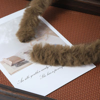 Serre-tête en peluche oreilles d'ours mignonnes, doux et moelleux en polaire bouclée, accessoires capillaires pour fêtes et usage quotidien, plusieurs couleurs
