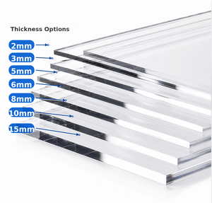 Lastra in Acrilico Trasparente (PMMA) Ecologica, Spessore 5mm, Dimensioni 1220x2440mm, Resistente ai Raggi UV, al Calore, all'Olio, per Uso Alimentare, Ignifuga - Product Image 1