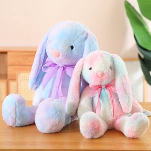 Toptan 42cm çok renkler tavşan gökkuşağı utangaç uzun kulaklar Bunny bebekler dolması hayvan oyuncaklar dolması Bunnies oyuncaklar - Product Image 4