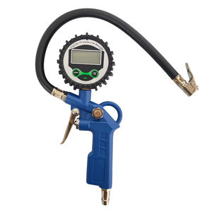 Gonfleur de pneus pour voiture et moto avec manomètre électronique - Pistolet de gonflage manuel bleu - Product Image 5