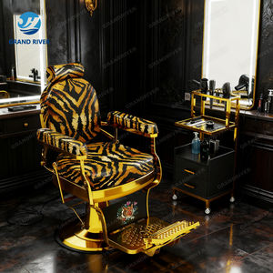 Chaise de barbier inclinable au design <span class=keywords><strong>original</strong></span> et au prix de gros pour meubles de salon chaises de rasage classiques dorées pour hommes - Product Image 3