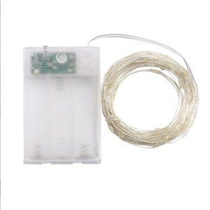 <span class=keywords><strong>Guirlande</strong></span> lumineuse <span class=keywords><strong>LED</strong></span> à piles de 10 m avec <span class=keywords><strong>micro</strong></span>-fil de cuivre, 100 <span class=keywords><strong>LED</strong></span> <span class=keywords><strong>micro</strong></span> colorées, décoration de Noël pour les fêtes et la saison des fêtes - Product Image 1