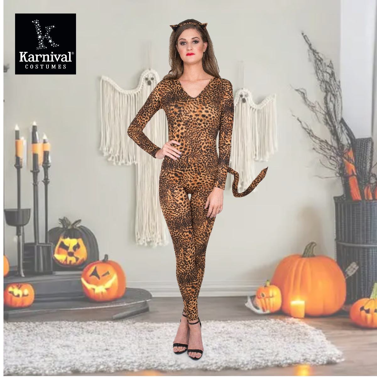 Halloween Costume Cheetah LED Performance Cosplay