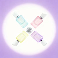 Flacon de parfum en verre mat de 30 ml, vaporisateur fin à brume, carré, rectangulaire, mat, couleur macaron