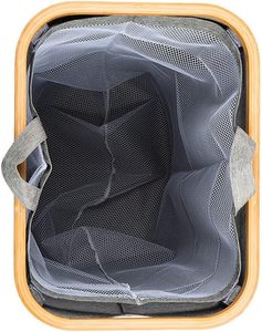 Cesto de Ropa Ecológico de Bambú con Tapa, Plegable, de Mimbre, para un Fácil Almacenamiento, con Asas Incluidas - Product Image 6