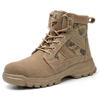 Bottes de sécurité montantes en daim synthétique, anti-perforation, anti-écrasement, respirantes, avec embout en acier