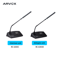 ARVOX Microphone professionnel à col de cygne pour conférence filaire Équipement de caméra Haut-parleur intégré Système de conférence pour discussion