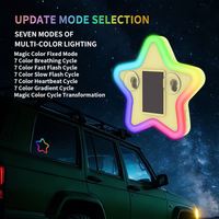 Feu de signalisation LED solaire triangulaire pour voiture, lumière d'ambiance RGB clignotante, étanche, universelle, pour vitre arrière, extérieur et intérieur
