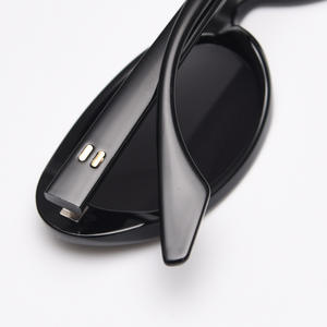 Vendita calda Logo personalizzato retrò Vintage TAC polarizzato UV400 donne ragazze piccole montature occhiali da sole ovali - Product Image 5