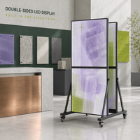 Écran LED pliable double face 4K HDR10 P2.5 avec protection GOB, affichage mobile avec CMS intégré, support de sol pour publicité