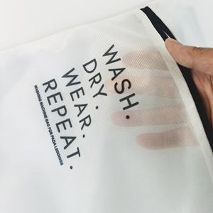 高品质网眼文胸袜子包装洗衣洗漱包定制Logo带拉链网眼内衣洗漱包 - Product Image 3