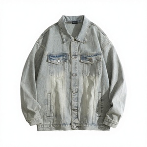 Chaqueta de Cuero para Hombre ANSZKTN, Nueva Colección de Otoño, Cuello Alto, Cierre de Cremallera, Teñido con Hilo, 100% Algodón - Product Image 4