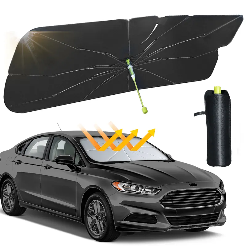 Protección de visera de coche con calor aislado, parasol plegable para parabrisas, cubierta de coche, parasol para coche, paraguas para mantener el vehículo fresco