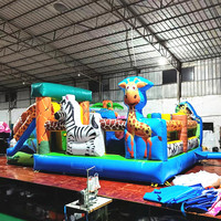 Fournisseur gonflable en gros de trampoline de toboggans de château plein d'entrain de château de saut en PVC commercial pour des enfants