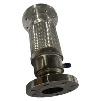 Tuyau métallique industriel pour aspirateur avec bride - Acier inoxydable 304, résistant à la corrosion, connecteur flexible