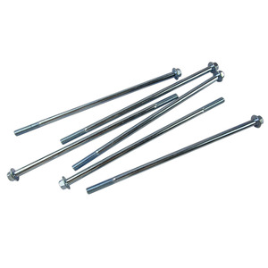 Pernos hexagonales de brida de acero al carbono galvanizado M6*165mm, lisos, de 80mm de largo, antidesprendimiento, para motores, generadores de gasolina y diésel - Product Image 2