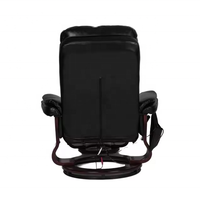 Fauteuil de massage SX-7990 en PU, cadre en bois brun rougeâtre foncé, 6 positions, repose-taille pour salon, chambre à coucher, bureau à domicile, loisirs