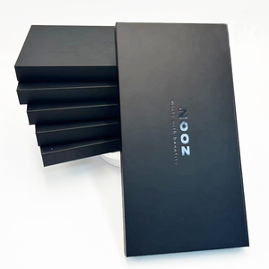 Fashionable Matt Black Rigid Boxes Manufacture Custom UV Embossed Logo Luxury <b>Clothes</b> Boutique Shopping Rigid Magnetic Gift Box - Product Image 1