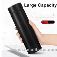 Bouteille d'eau isotherme en acier inoxydable avec affichage de la température par capteur, étanche, à LED, vente en gros, tasse intelligente