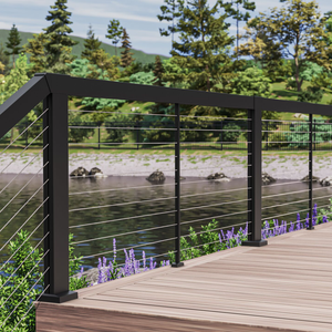 Balustrade en acier sur mesure, câble de <span class=keywords><strong>garde</strong></span>-<span class=keywords><strong>corps</strong></span> en acier, <span class=keywords><strong>garde</strong></span>-<span class=keywords><strong>corps</strong></span> <span class=keywords><strong>pour</strong></span> terrasse, balcon, <span class=keywords><strong>escalier</strong></span> - Product Image 3