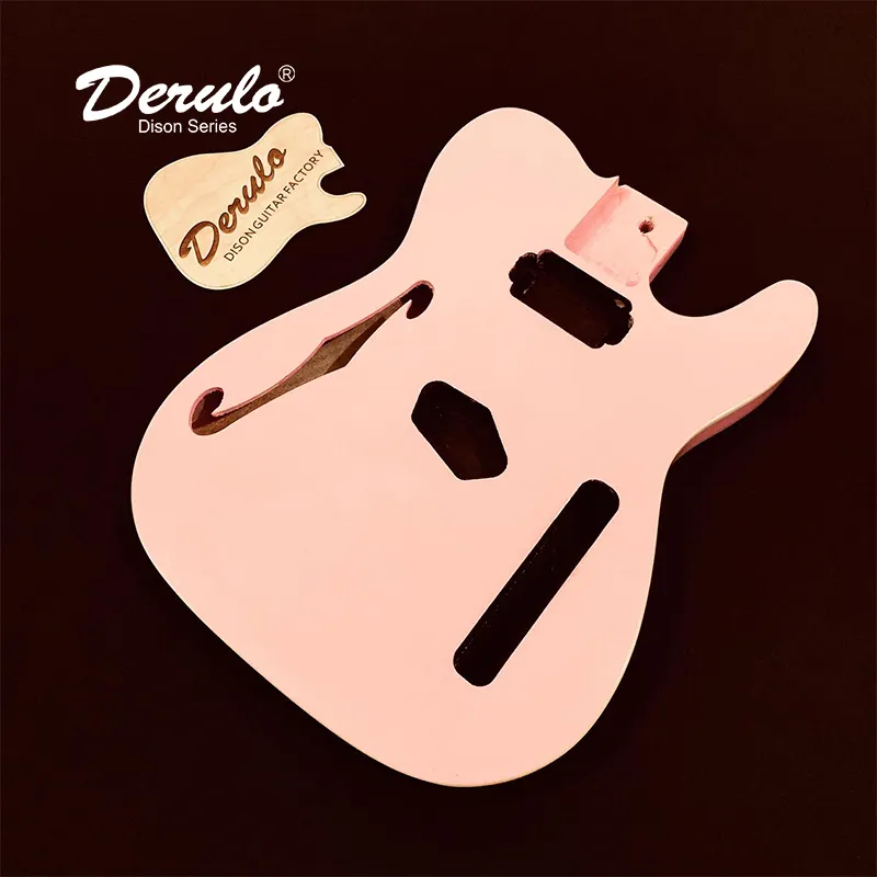 Derulo Điện Cơ Thể Đàn Guitar TL Loại OEM JAZZ Phong Cách F Lỗ Tay Cọ Xát Nhiều Màu Chất Lượng Cao DIY Chưa Hoàn Thành Customshop