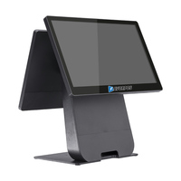 Terminal POS 15.6 Inci Windows Android Layar Sentuh Kapasitif Opsional dengan Layar Pelanggan untuk Ritel Restoran Hotel