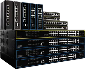 شبكة غيغابايت صناعية عالية الجودة مفاتيح معالجة L2/L3 شبكة poe مع فتحات SFP مفاتيح ذات 28 منفذًا