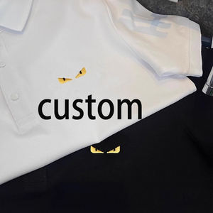 Polo Homme Luxe Minimaliste Haut de Gamme Tendance Marque Personnalisable Motif Strass Col Revers Manches Courtes T-shirt Sous-vêtement - Product Image 4