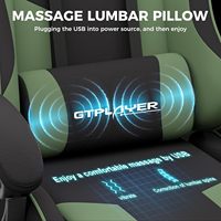 Chaise de jeu réglable en hauteur avec casque d'écoute RVB Chaise de jeu Fauteuil de massage avec siège pivotant à 360 °
