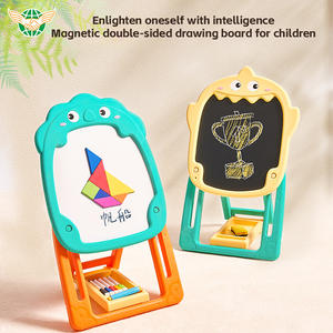 الأكثر مبيعًا ألغاز ألعاب رسم تعليمية مبكرة مزدوجة الوجهين قوس سمك القرش لوحة رسم <span class=keywords><strong>2</strong></span> في 1 ألعاب لوحة الرسم - Product Image 3