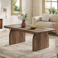Table basse en bois de style farmhouse de 47 pouces, table centrale rustique pour salon, meubles de maison