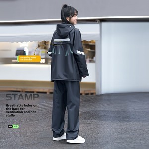 Ensemble <span class=keywords><strong>de</strong></span> pluie professionnel pour moto, imperméable, 2 pièces, design réfléchissant, pour hommes et femmes, idéal pour la livraison en scooter - Product Image 1