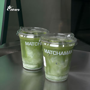 Factory Wholesale Disposable PET Plastic <strong>Cups</strong> 12 14 16 oz Clear Bubble Tea Ice Coffee <strong>Cups</strong> with Customizable Logo - Product Image 1