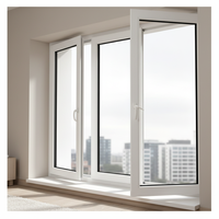 Fenêtre à battant anti-ouragan haute sécurité, résistante au vent, sur mesure, en PVC thermolaqué, certifiée Energy Star, durable pour villa