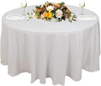Housse de table de salle à manger moderne en polyester imperméable et durable de 330 cm de diamètre pour cuisine et buffet, couleur et logo personnalisables, vente en gros