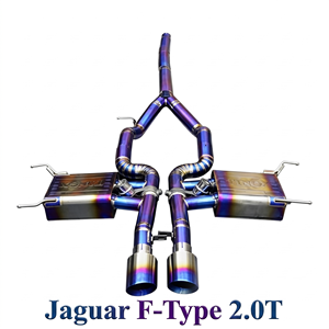ระบบท่อไอเสียแบบ Catback พร้อมวาล์ว Vortex Blue Burnt Titanium สำหรับ Jaguar F-Type 2.0T P300 ชุดท่อเพิ่มประสิทธิภาพแบบติดตั้งได้โดยตรง - Product Image 1