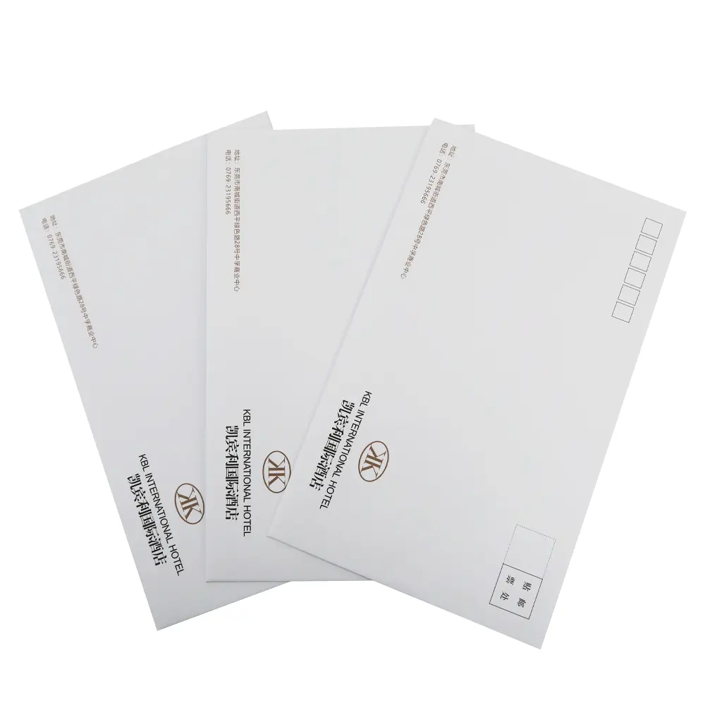 Hotele Supplies封筒OEMパーソナライズされた印刷耐久性のある封筒郵送用ビジネス封筒