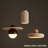 Lampe suspendue vintage en pierre jaune, lampe décorative pour chevet, bar, salle à manger, îlot de cuisine