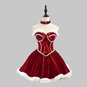 2026 New Christmas Cosplay Uniform Set Full <strong>Outfit</strong> with Santa Cape for Women Role Playing Dress - Product Image 2