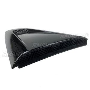 6PCS 2015-2022 para Ford Mustang, cubierta de rejilla para ventana trasera, embellecedor de ventilación, decoración estilo fibra de carbono, negro brillante - Product Image 5