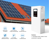 Écran tactile de 7 pouces, batterie LiFePo4 murale 51,2 V, 300 Ah, 48 V, 15 kWh, batterie au lithium