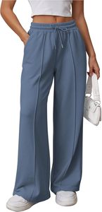 Pantaloni della tuta larghi da donna Alxin pantaloni larghi a vita alta pantaloni larghi alla moda per ragazze adolescenti con coulisse atletici produttori di abbigliamento da jogging - Product Image 3