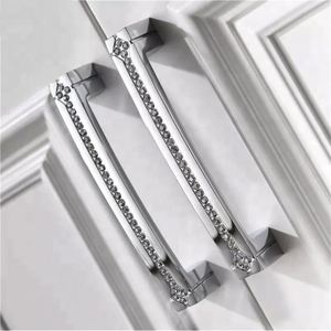 Tirador KOSIN MLP19 ZAMAK para Muebles, Cajones, Armarios, Cocinas y Cómodas, Estilo Europeo de Lujo, Dorado Brillante, Cristal y Cromo - Product Image 4