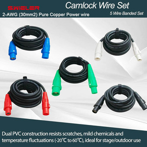 <span class=keywords><strong>Cable</strong></span> de Extensión con Conector Cam-Lock Estilo Americano 2-<span class=keywords><strong>AWG</strong></span>, <span class=keywords><strong>Cable</strong></span> de Alimentación Macho a Hembra de 30 mm con <span class=keywords><strong>Cable</strong></span> de Cobre de 400 A y 10 Pies - Product Image 2