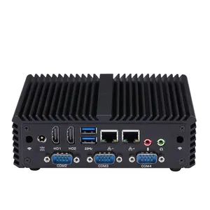 Qotom Desktop PC Mini 8G RAM 256G SSD 4 COM Fanless Industrial Computer Core I7 Mini PC