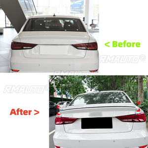 สำหรับ Audi A3 S3 8V Sedan ปี 2014-2020 สปอยเลอร์หลังคุณภาพสูง ABS ฝาครอบฝากระโปรงท้าย แต่งรถ สีดำเงา อุปกรณ์ตกแต่งรถยนต์ - Product Image 3